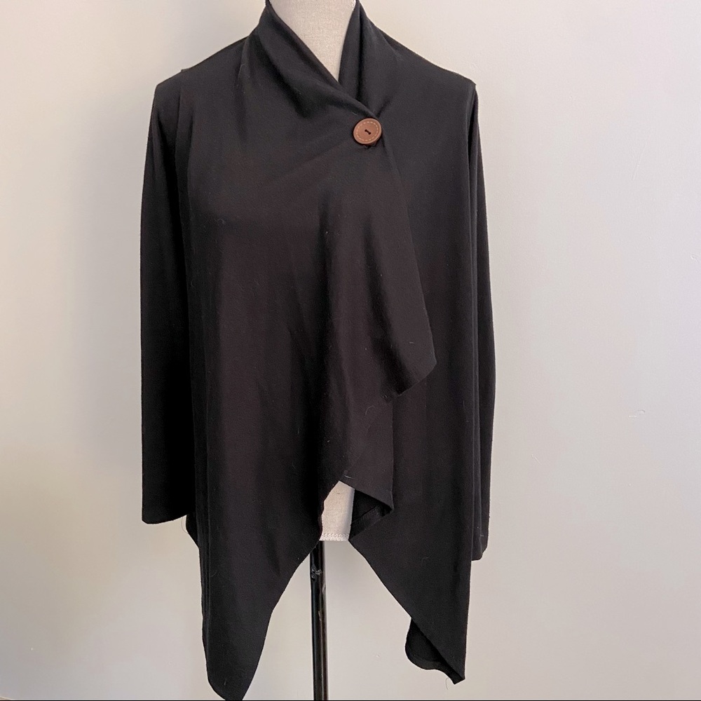 Black Bobeau Cardigan with brown button
